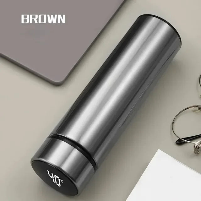 500Ml Stainless Steel Thermos Bottle with Digital Temperature Display LED Intelligent Temperature Measurement Cup Vacuum Flask
