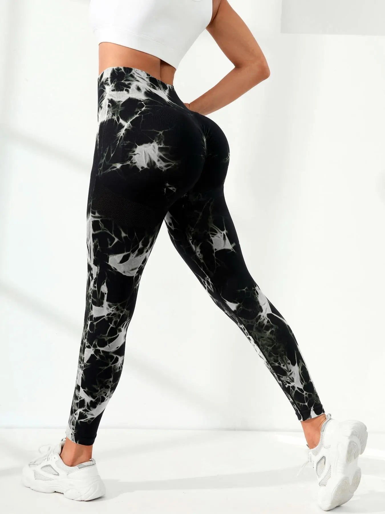 Women'S Tie Dye Print High Waist Sports Leggings for Summer Spring Fall, Casual Sporty Comfy Breathable Seamless Skinny Pants for Yoga Gym Workout Running, Women Sport & Outdoor Clothing