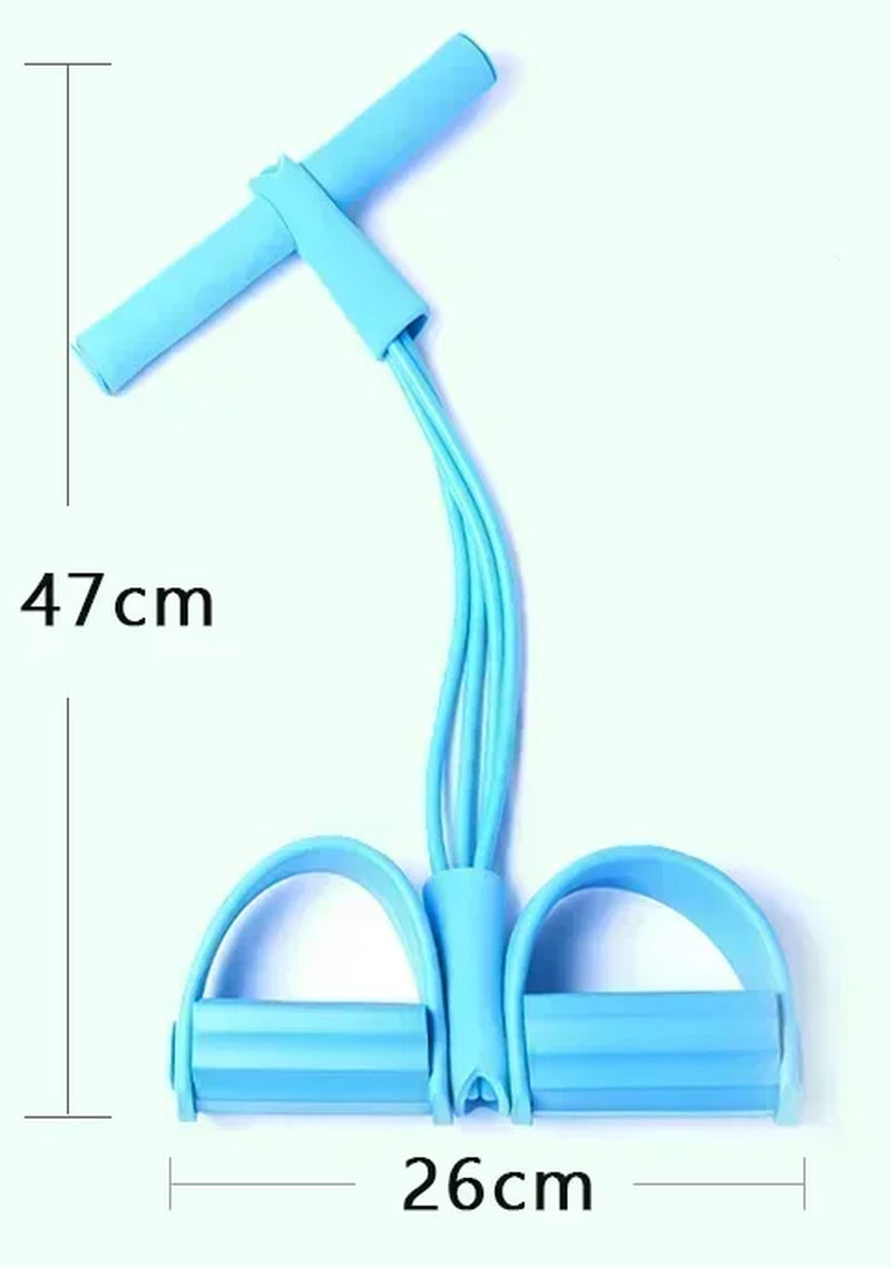 Resistance Bands Elastic Fitness Bands for Sports Exercises at Home Multifunctional Portable 4 Tube Elastic Pedal Puller