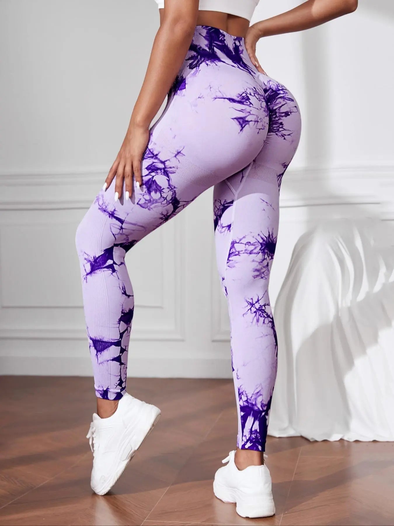 Women'S Tie Dye Print High Waist Sports Leggings for Summer Spring Fall, Casual Sporty Comfy Breathable Seamless Skinny Pants for Yoga Gym Workout Running, Women Sport & Outdoor Clothing